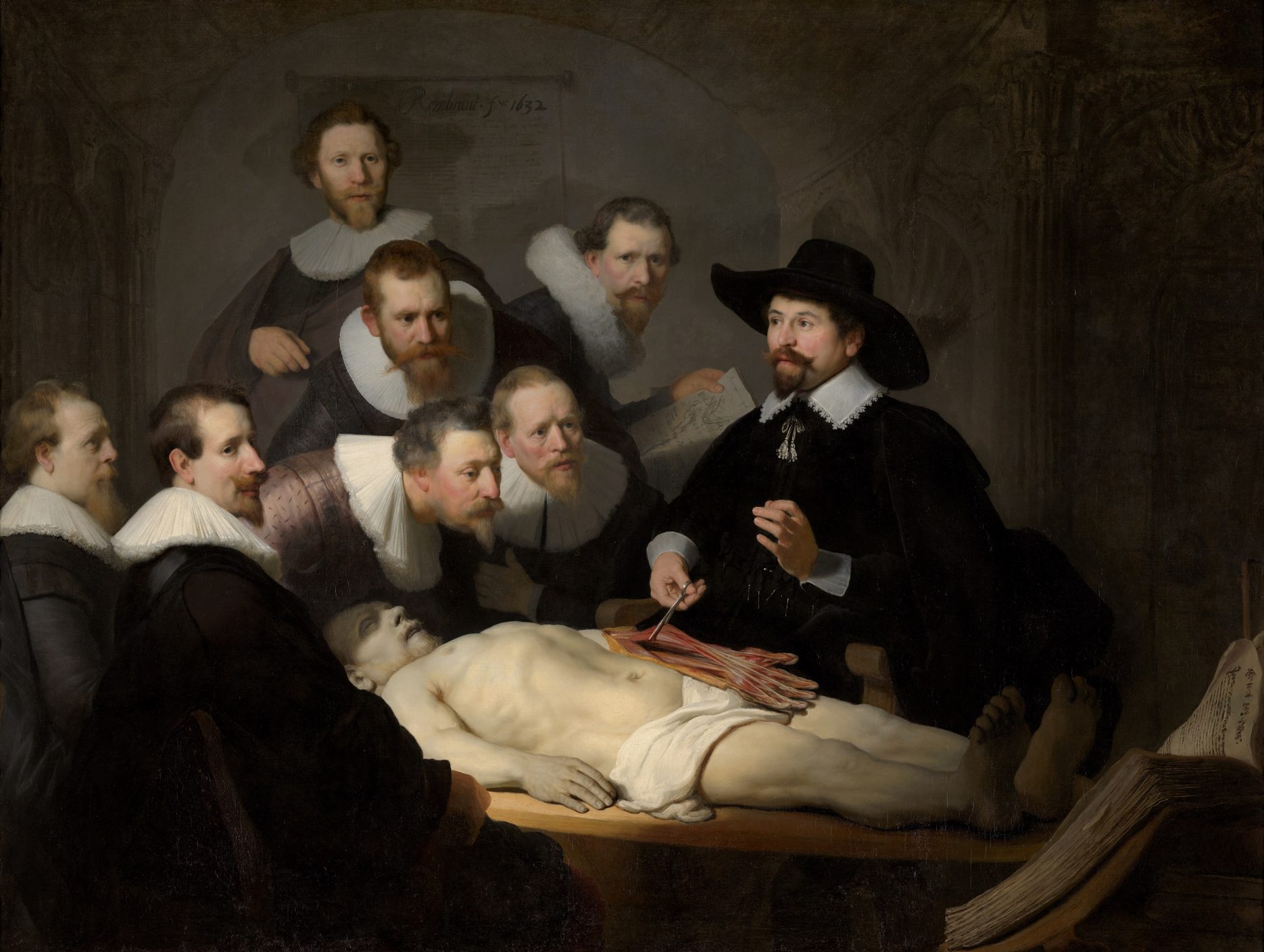 Rembrandt painting anatomy