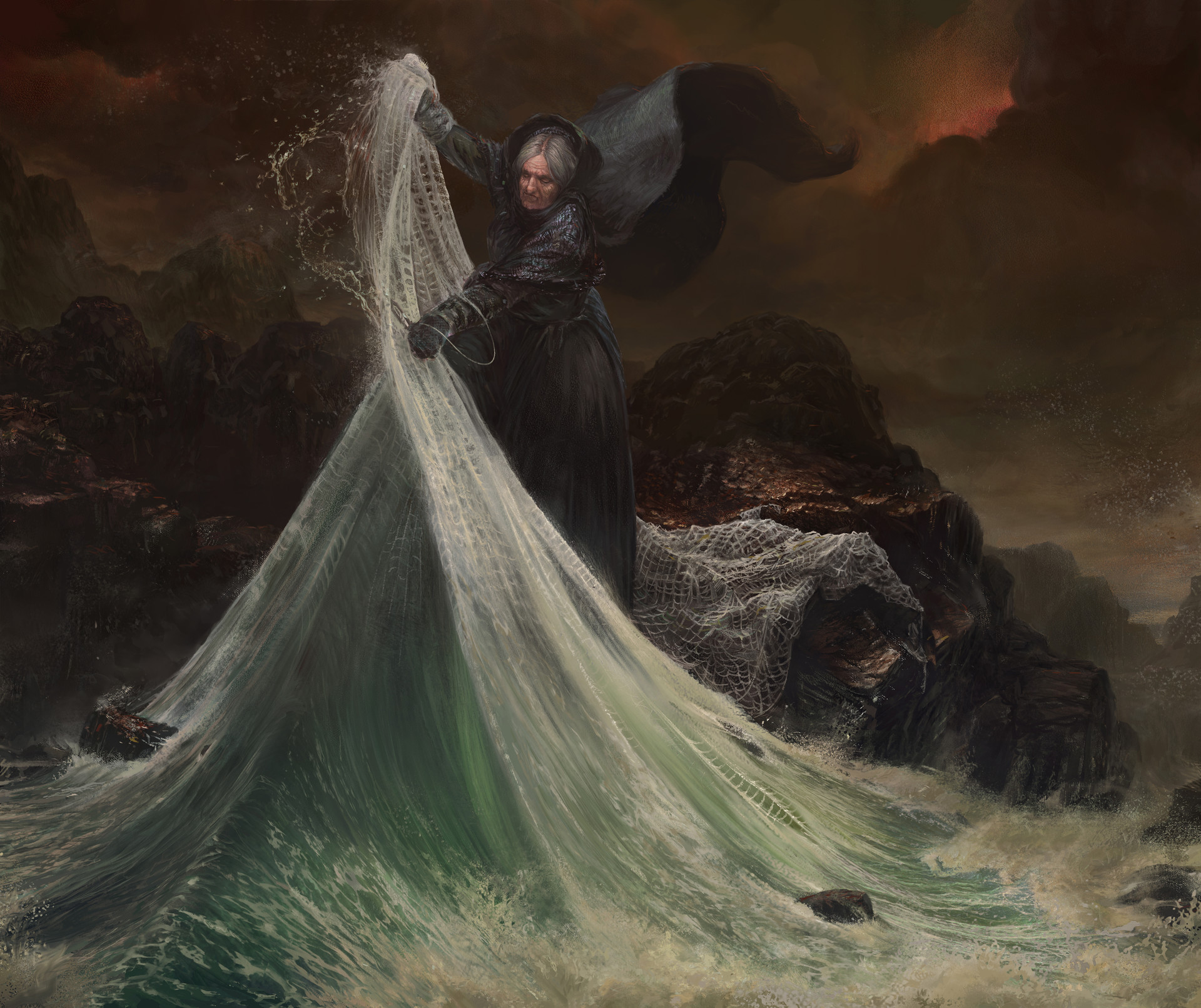 Narrative Painting - Adrien Amilhat, The Sea Witch, c.2017