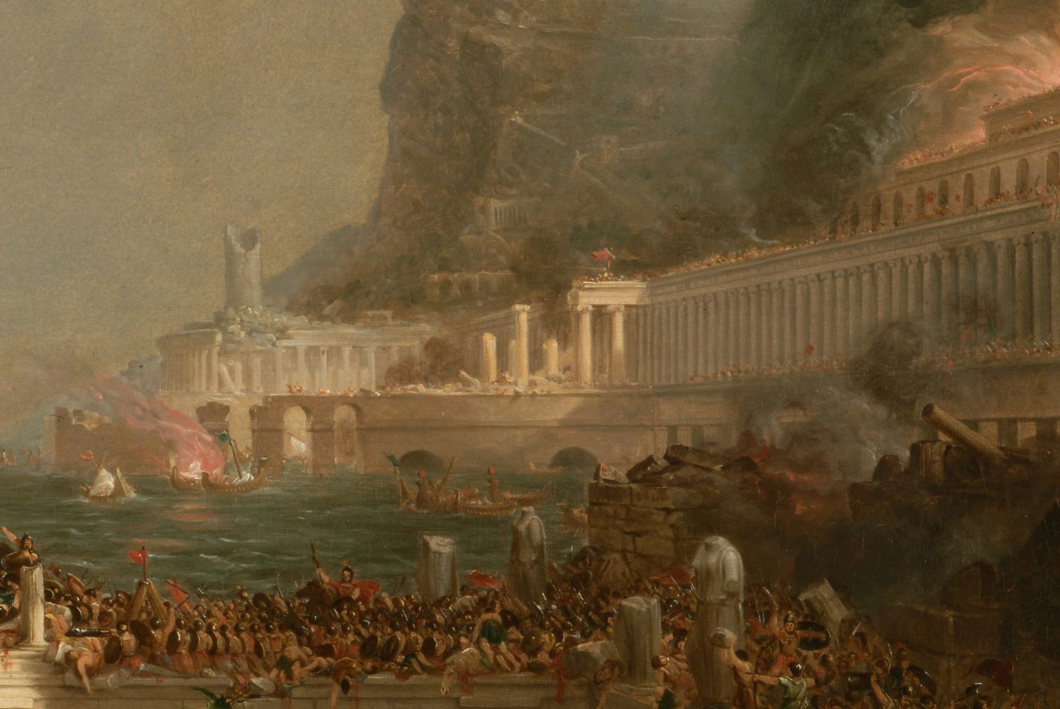 Narrative Painting - Thomas Cole, The Course of Empire: Destruction, 1836