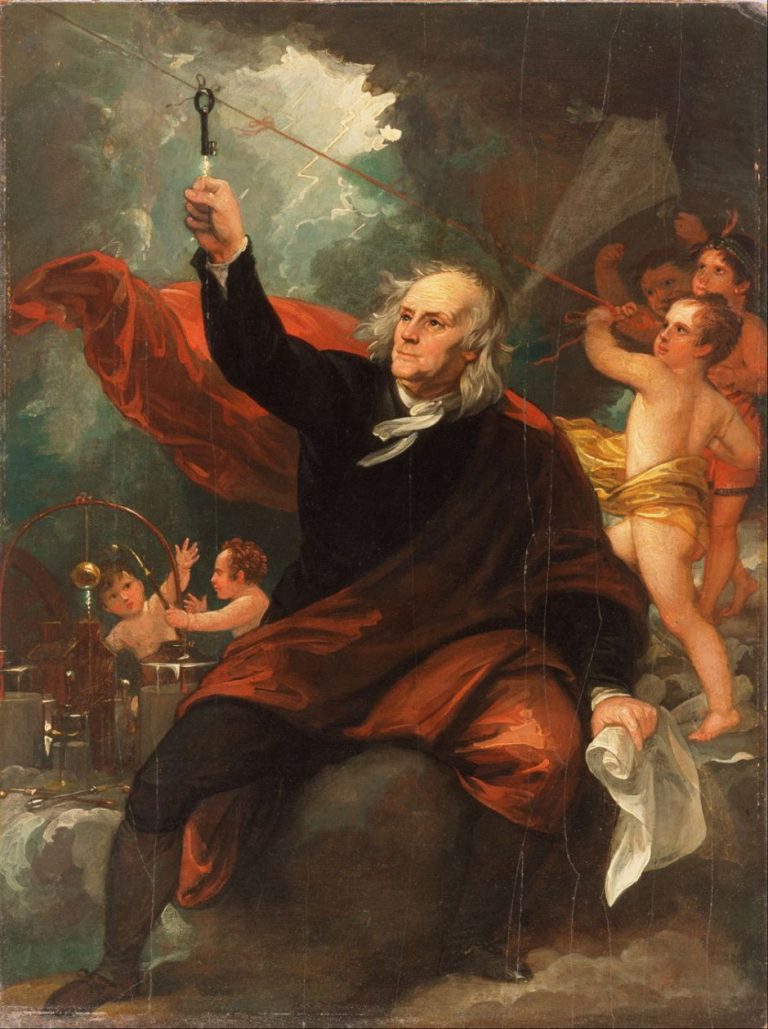 Narrative Painting Benjamin West, Benjamin Franklin Drawing