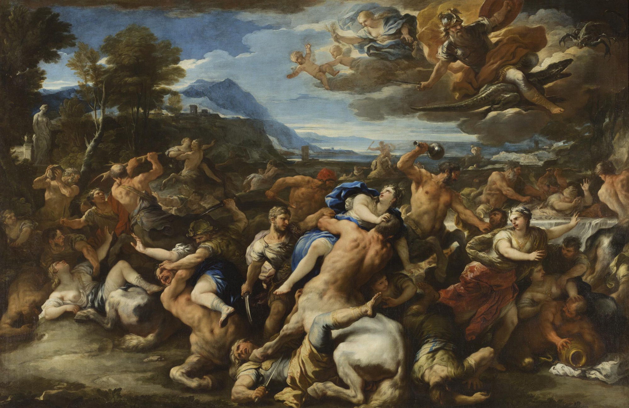 Narrative Painting - Luca Giordano, Battle Between the Lapiths and ...